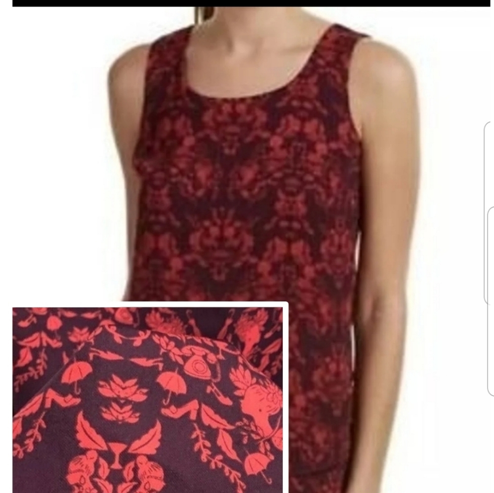 CAbi Sleeveless Tank Top Red Purple Women's Large